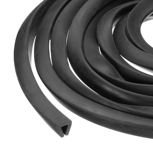 PATIKIL Rubber Edge Trim 26.2ft x 12mm x 12mm Fit for 5mm Edge Black - size: Fit for 5" x 26.2ft x 12mm x 12mm