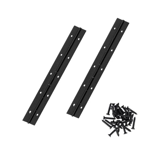 2Pcs 10inch Black Heavy Duty Continuous&Piano Hinges - size: 10"-2PACK