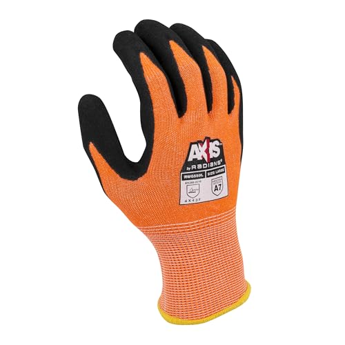 Radians RWG559 Axis Cut Protection Level A6 Sandy Nitrile Coated Palm Glove