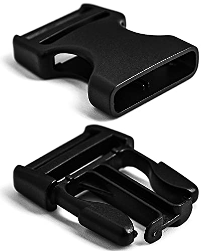 LASIGHT Buckles for 1 inch Wide Webbing Straps: Quick Side Release Buckle 10 set and Tri-Glide Slide 20 pcs Fit 1" Nylon Web Belt, Plastic Snap Fastener Clip Heavy Duty Replacement Dual Adjustable - size: 10 Set for 1 inch Webbing