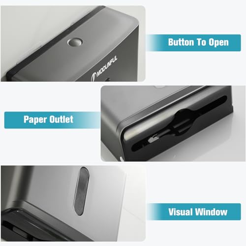 Adhesive Paper Towel Holder for Bathroom: Multifold/Trifold/C Fold Paper Towel Dispenser for Compact Commercial Toilet - color: D-213 Grey