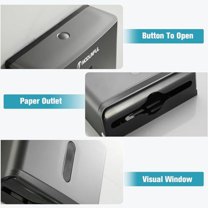 Adhesive Paper Towel Holder for Bathroom: Multifold/Trifold/C Fold Paper Towel Dispenser for Compact Commercial Toilet - color: D-213 Grey