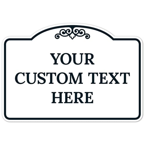 Custom Decorative Sign, Personalized Metal Sign for Driveway, Home, Door Plaque,White Background Black Border Sign, 7x10 Inches, ACM, Made in USA by Sigo Signs - color: Black Border, size: 10x7