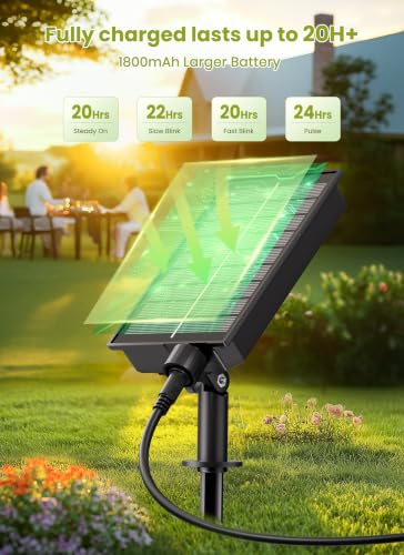 Brightown 76FT Solar String Lights Outdoor, IP65 Waterproof, Remote, Timer - size: 76Ft