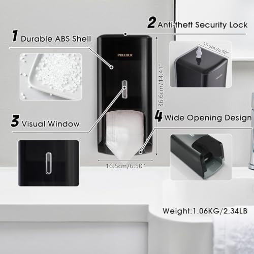 Pollock Commercial Twin Jumbo Toilet Tissue Dispenser - color: Blk-5022-b