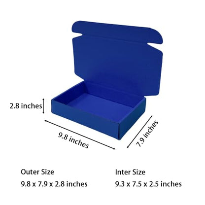 30 Pack 9.8x7.9x2.8 in Industrial Blue Shipping Boxes - color: Industrial Blue, size: 9.8x7.9x2.8 in