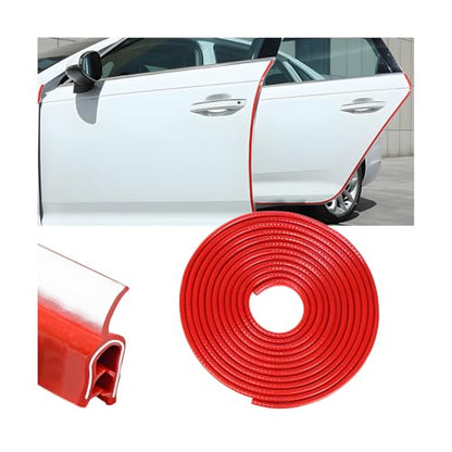 Osilly 33FT PVC U-Shaped Car Door Edge Guards, Red - color: Red, size: Style B-32FT