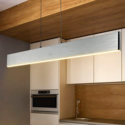 JONATHAN Y Draper 1-Light LED Linear Pendant 32", Brushed Aluminum - color: Brushed Aluminum, size: 32"