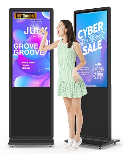 49-inch Digital Signage Display, 2K LCD Touchscreen Kiosk Signs - color: Touch screen, size: 49"