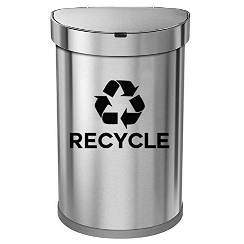 Ignixia Recycle Symbol Sticker Decal to Organize Trash Cans/Garbage Containers, Sign Plotter Cut Vinyl Outdoor (Black, 10 X 7 Inches Large, Pack of 02) - color: Black (Pack of 02)