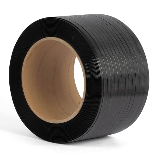 U.S. Solid Heavy Duty Packing Strapping Tensioner Kit 150 Metal Seals, 0.47" x 0.03" x 2460ft Polypropylene Strapping, Pallet Tensioner Sealing Tool - color: black