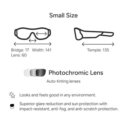 Lucyd Armor Smart Safety Glasses, TR90 Frame, Light Adaptive Lenses, Open Ear Speakers & Microphone - ANSI Z87.1 - style: Slim Photochromic