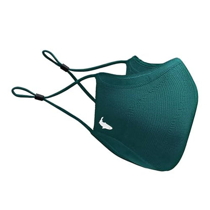 INHERENT Reusable Face Mask, Anti-Odor, Adjustable, Comfortable - style: Green - Medium