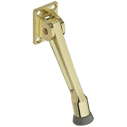 National Hardware Kickdown Door Stop, 5", Heavy Duty, Die Cast Zinc, Brass - color: Brass