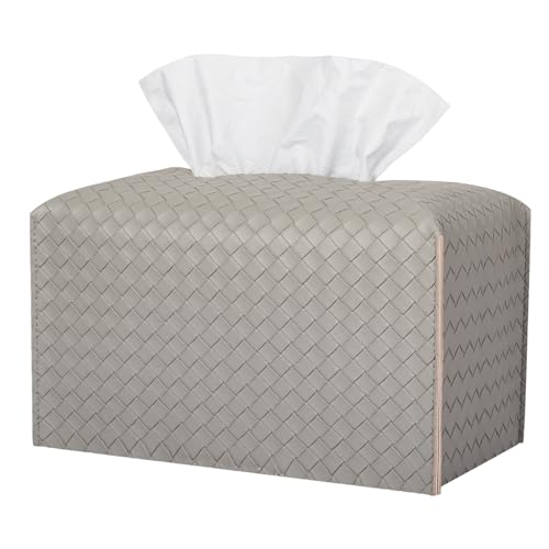 Tissue Box Cover Rectangle Leather Facial Paper Holder, Evergreen - color: Evergreen, size: rectangle
