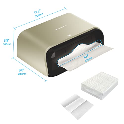 Folded Paper Towel Dispenser Wall Mount No Drill for Renter, 260 Sheet Gold - color: D-23 Golden