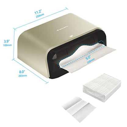 Folded Paper Towel Dispenser Wall Mount No Drill for Renter, 260 Sheet Gold - color: D-23 Golden