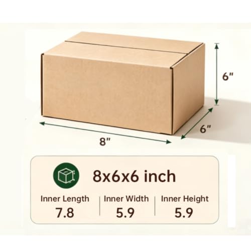 Shipping Boxes,8x6x6 Small Shipping Boxes,Each shoe boxes cardboard. - size: 5pc Brown 8x6x6