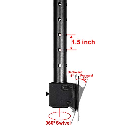 VideoSecu ML405B2 LCD LED UHD Monitor TV Ceiling Mount for Most 19 22 23 24 26 27 28 29 32 39 42 Flat Panel Display with VESA100x100, 75x75, Fit Flat and vaulted Ceiling M0B
