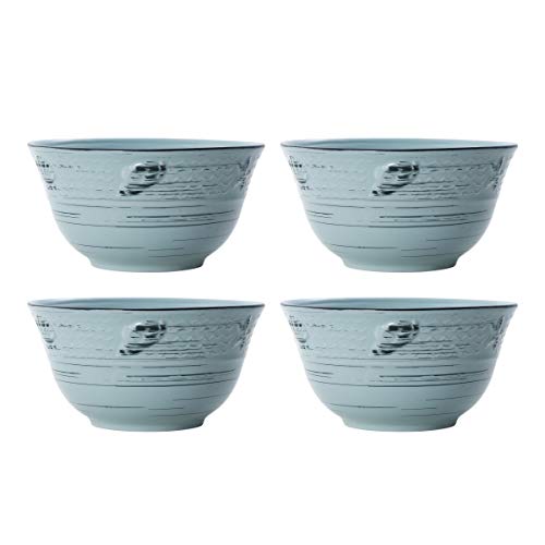 Pfaltzgraff Trellis Coastal 16-Piece Dinnerware Set, teal - color: Teal