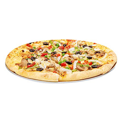 Restaurantware Met Lux 12 Inch Commercial Pizza Pan 1 Coupe Style Pizza Cooking Tray - Heavy-Duty 18-Gauge Aluminum Round Baking Tray Oven-Baking For Pizzas & More - size: 12"