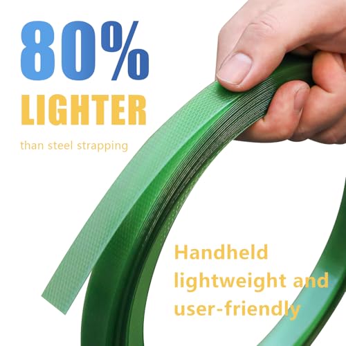 1/2"x.026"x5800ft Embossed Polyester (PET) Strapping Roll of 16"x6" Core Size 770lbs Break Strength - size: 1/2"x5800'