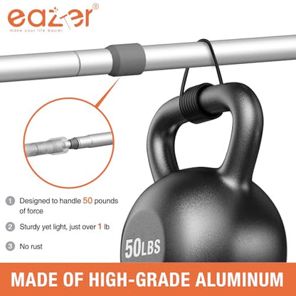 Eazer 2-in-1 Window Cleaner Tool, 64'' Window Squeegee for Home, Window Cleaning Squeegee Kit with Telescopic Pole, Window Washing Kit with Rotatable Bendable Head(Threaded + Telescopic) - EAW01 - size: 64inch