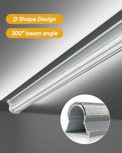 2FT 2 Pack LED Shop Lights, 30W 4000LM 6000K Workbench Tube Lights - size: 4000LM-2Pack