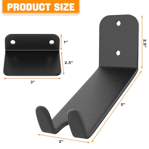 TORACK Wall-mounted Bike Pedal Hanger, Garage Wall Horizontal Bike Rack - style: 2 Pack