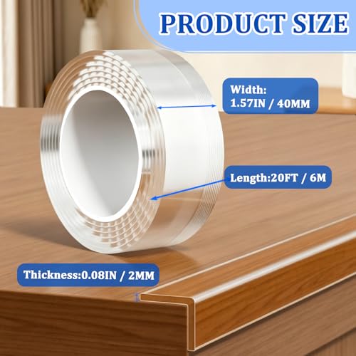 1.57in x 20ft Corner Protector Baby,Clear Edge Protector Strip - size: 1.57IN x 20FT