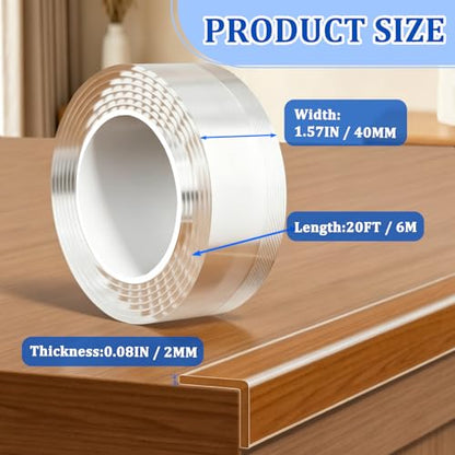 1.57in x 20ft Corner Protector Baby,Clear Edge Protector Strip - size: 1.57IN x 20FT