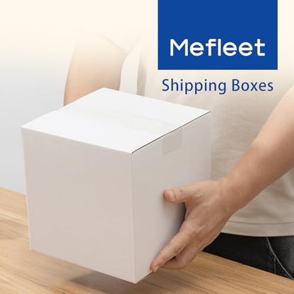 Mefleet 8x8x8" Shipping Boxes 25 Pack Corrugated Cardboard Square Box White - size: 8x8x8 inches (25 Pack)