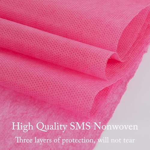 100PCS Disposable Massage Table Sheets, Pink Spa Bed Covers for Esthetician, Spa, Waxing, Lash, Tattoo, Salon Table, 31.5" X 71" - color: pink