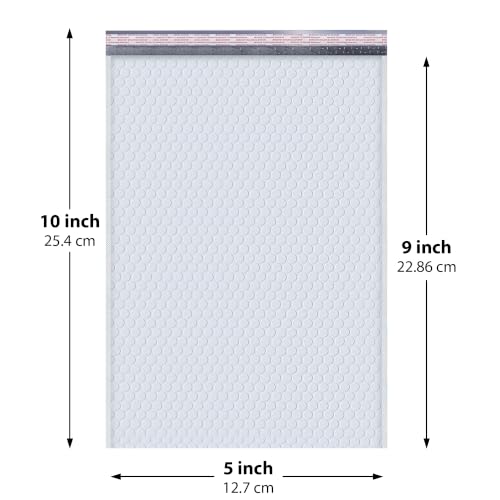 Small Bubble Mailers 5x10, Poly Padded Envelopes #00, 250 Pack Bulk - color: White, size: 5"x10" / 250 Pack