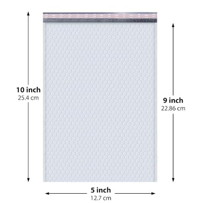 Small Bubble Mailers 5x10, Poly Padded Envelopes #00, 250 Pack Bulk - color: White, size: 5"x10" / 250 Pack