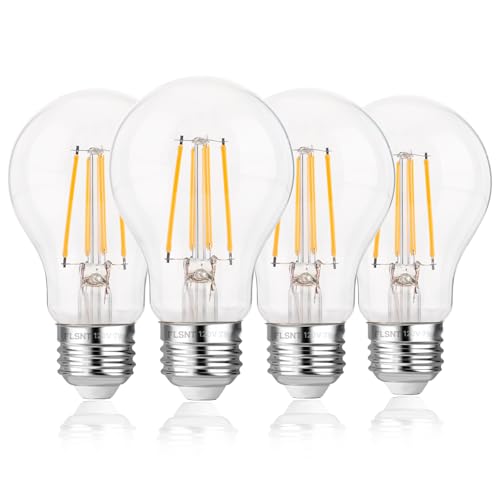 FLSNT 60W Eqv Dimmable LED Bulbs, 800LM, 2700K Soft White, E26, 4 Pack - color: 60w 2700k Soft White, size: 4 Count (Pack of 1)
