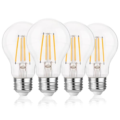 FLSNT 60W Eqv Dimmable LED Bulbs, 800LM, 2700K Soft White, E26, 4 Pack - color: 60w 2700k Soft White, size: 4 Count (Pack of 1)