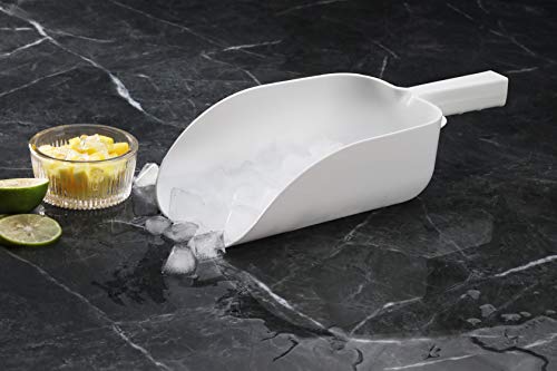 New Star Foodservice Polycarbonate Plastic Utility Ice Scoop, White, 64 oz - color: White, size: 64 oz.
