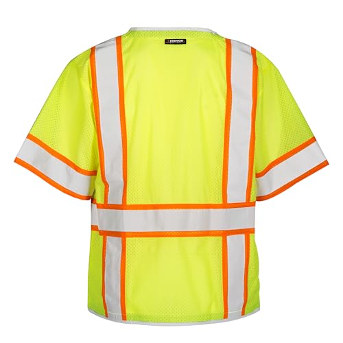 Kishigo 1550 Ultra-Cool Polyester Mesh Brilliant Series Heavy Duty Vest, 2X-Large, Lime - size: XX-Large