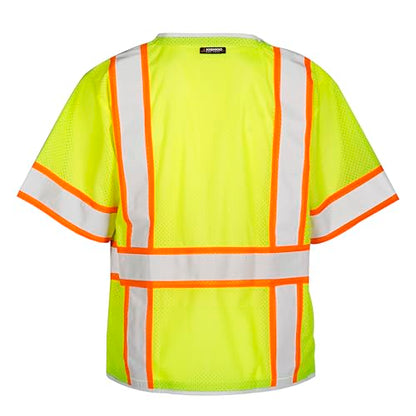 Kishigo 1550 Ultra-Cool Polyester Mesh Brilliant Series Heavy Duty Vest, 2X-Large, Lime - size: XX-Large