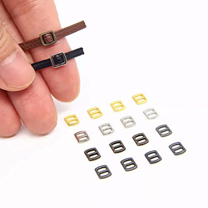 Youmeizer120 pcs Mini Tri-Glide Buckles/Hardware Clasp Belt Fasteners for DIY handmade Mini clothes (4 colors mixed, 3mm/0.12")