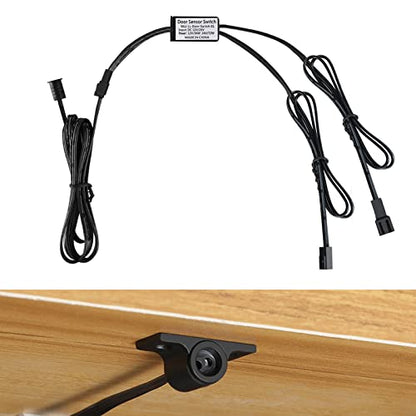Litever Door Activated Switch 12~24VDC 3A, Separate Sensor.Black