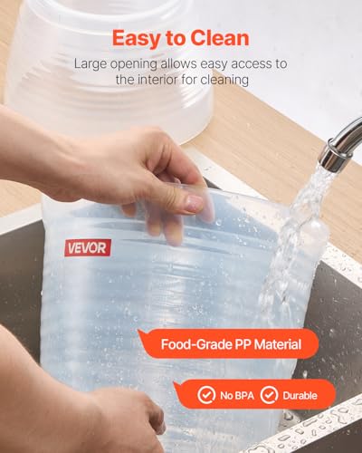 VEVOR Beverage Dispenser, 2.64 Gallon Drink Dispenser for Parties, Plastic Juice Dispensers with Spigot Ice Chamber, Iced Tea Lemonade Juice Water Dispensers, for Restaurants, Hotels, Parties