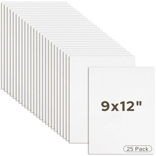 Mat Board Center 25 Pack 9x12 Corrugated Cardboard Sheets 1/8" Flat Pads - color: White, size: 9x12