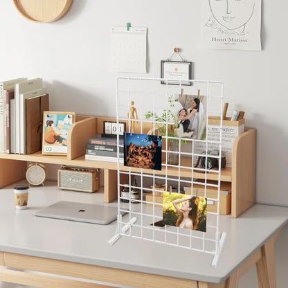 2 Sets Wall Grid Decorative Panel with Base for Photo Display