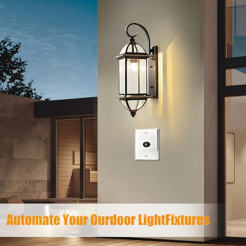 ppzhotocell Sensor for Outdoor Lights w/Wall Plate 2-Pack - size: 2PCS