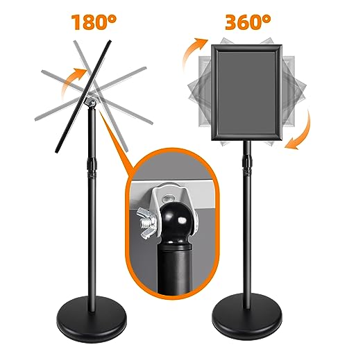 Adjustable Pedestal Sign Stand, Floor Standing Sign Holder for Display