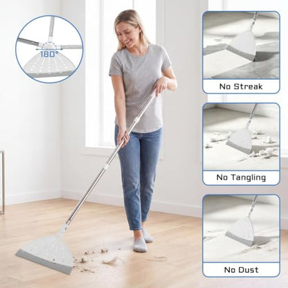 7-in-1 Shower Cleaning Tool, Floor Scrub Brush with 47" Long Handle