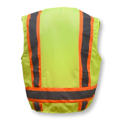 Radians SV6 Class 2 Surveyor Safety Vest, Solid Front, Mesh Back, Green 2XL - color: Safety Green, size: 2X