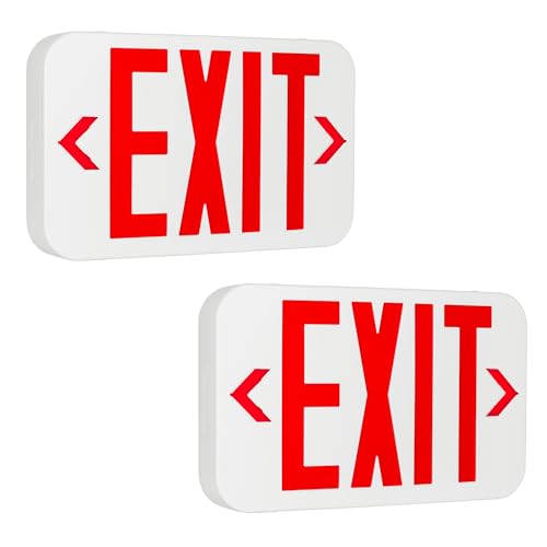 LIT-PaTH Emergency Exit Sign for Business, Battery Backup, 2 Pack - size: 2-pack